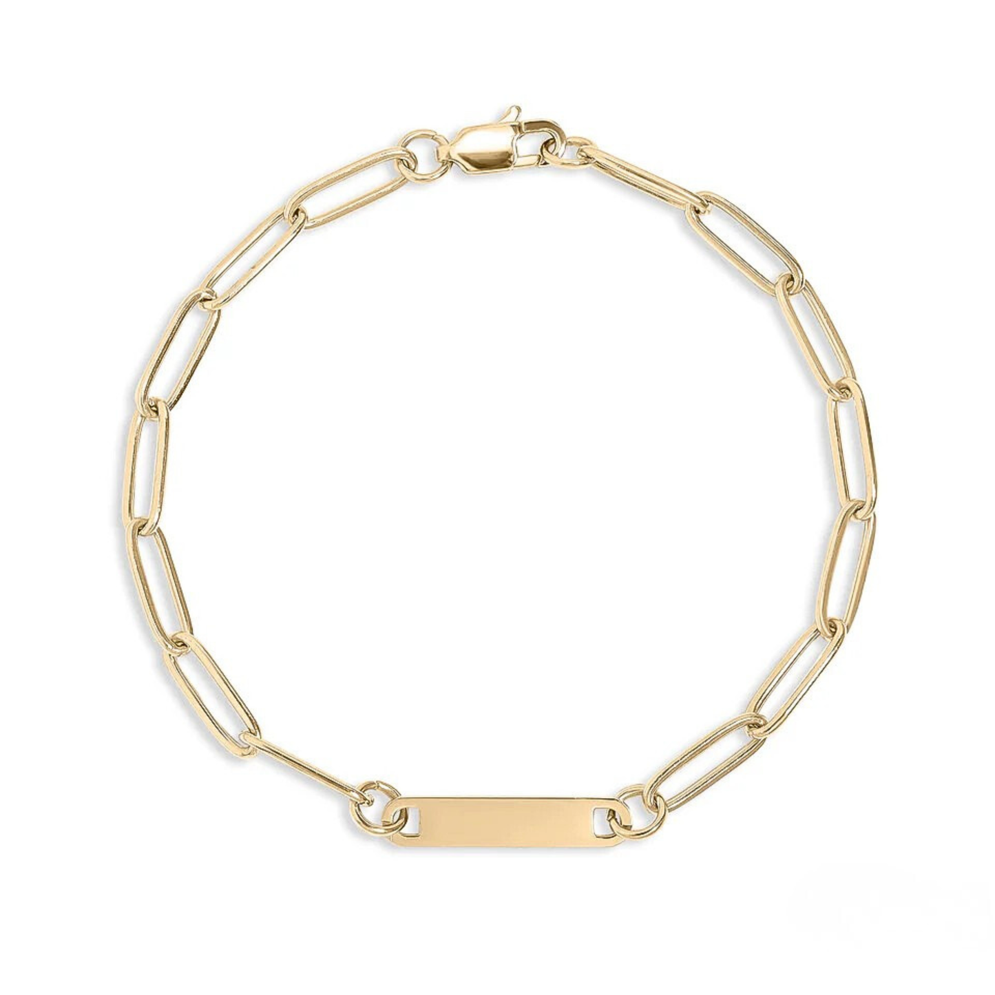 Personalized Paperclip Bar Bracelet