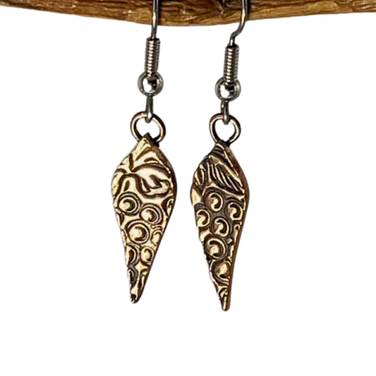 Arabesque Grapevine Dangling Earrings Bedrock Rose, Rose gold-hue, Wine-inspired, nature-inspired jewelry