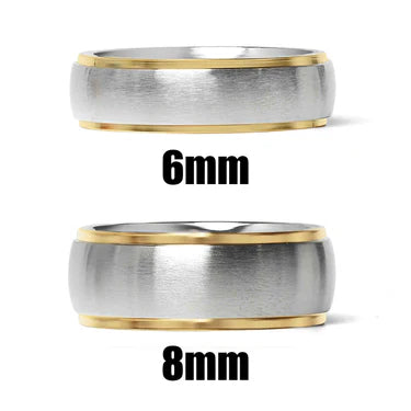 Personalized Two-Tone Engravable Stainless Steel Band
