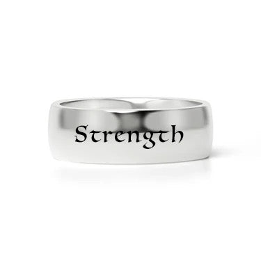 Personalized Highly Polished Rounded Stainless Steel Ring