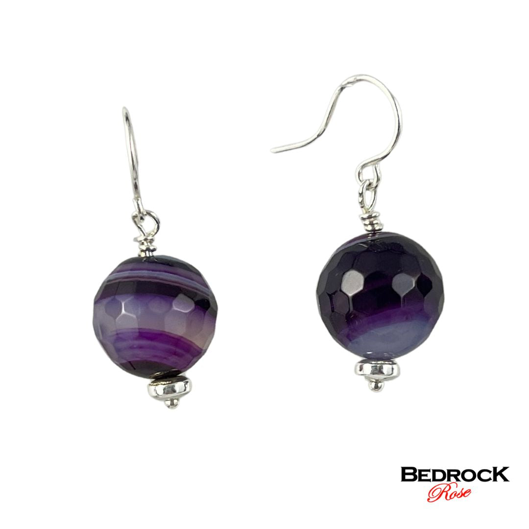 Amethyst Gemstone Earring, Calming Stone Earrings, Purple Earrings, Gemstone earrings