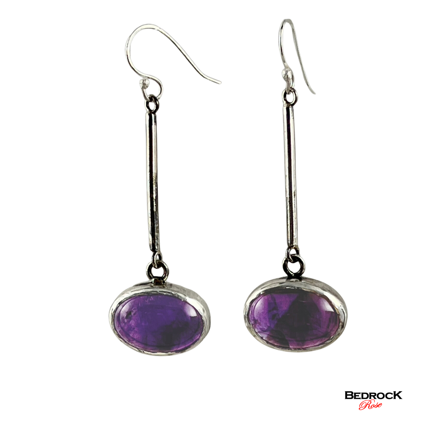 Amethyst earrings, purple gemstones, Calming Stone Earrings, Dangling earrings