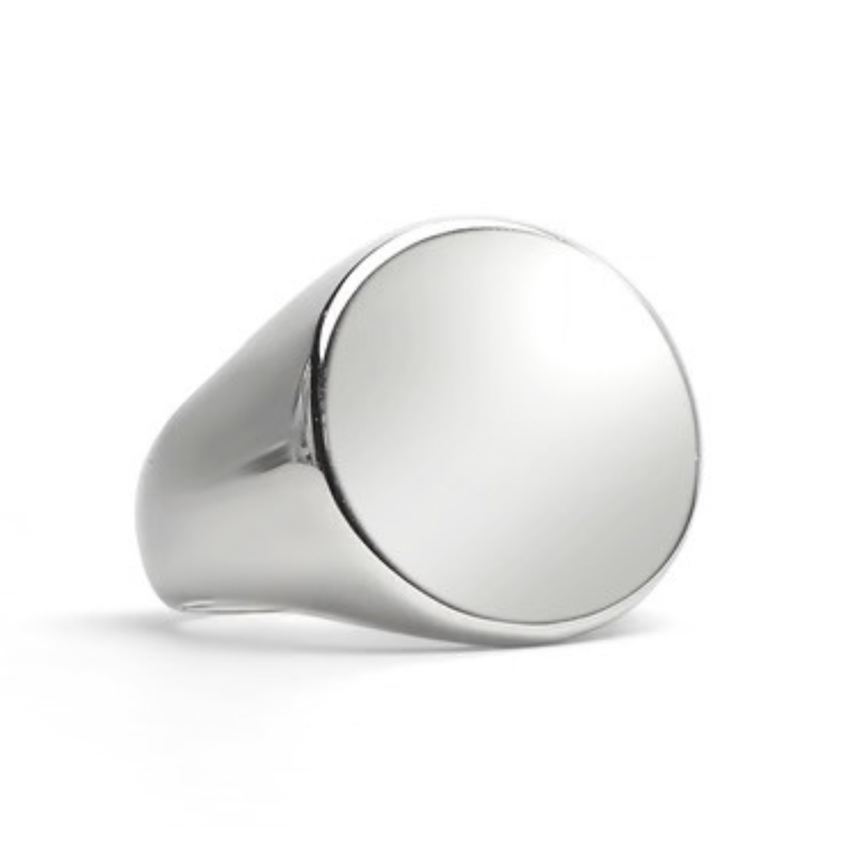 Round Signet Ring | 18mm Personalized Engraved Stainless Steel