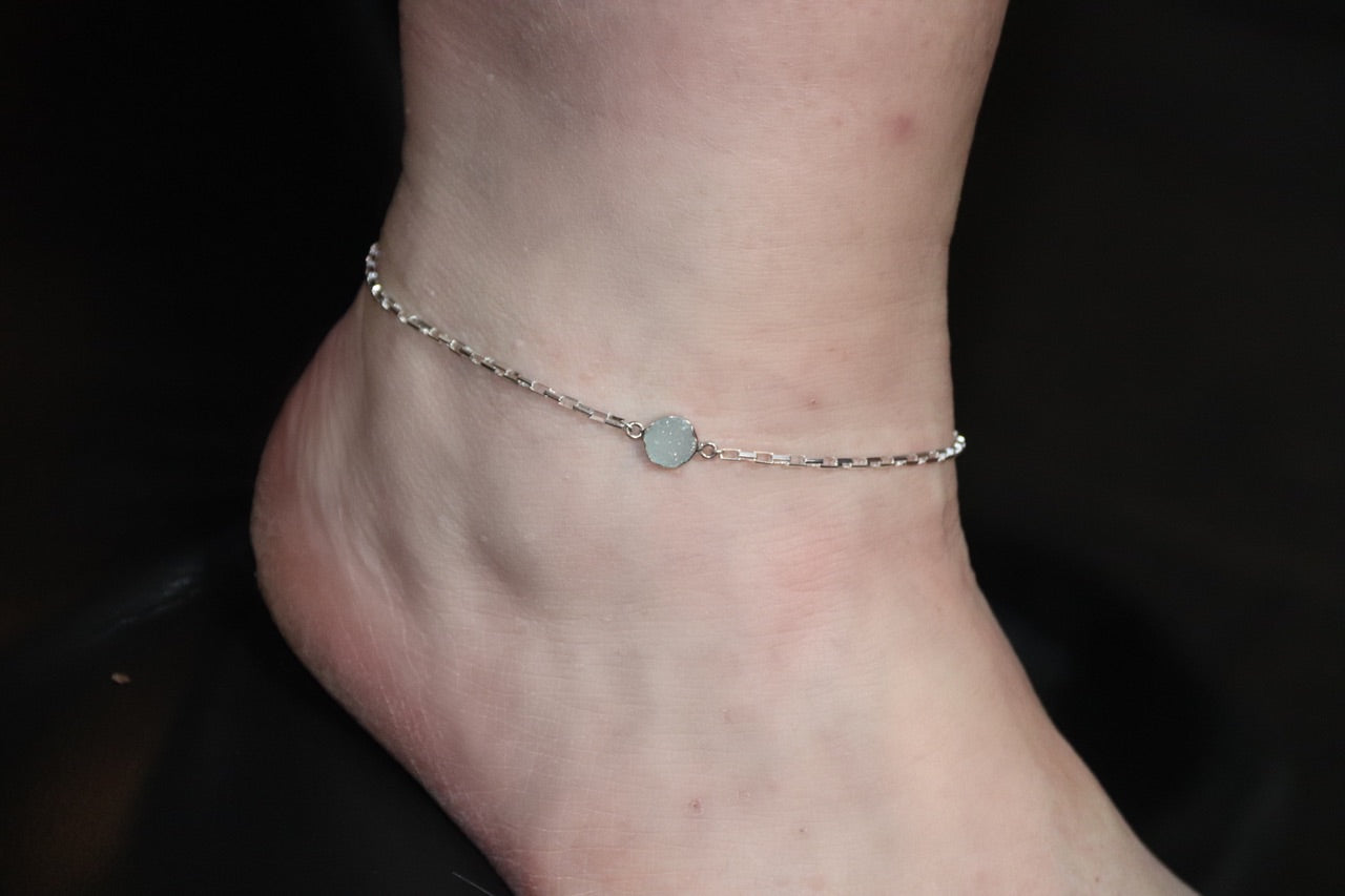 Permanent Jewelry Sterling Silver Anklet, Gold-Fill Anklet, Infinity Jewelry, Custom-fit Anklet