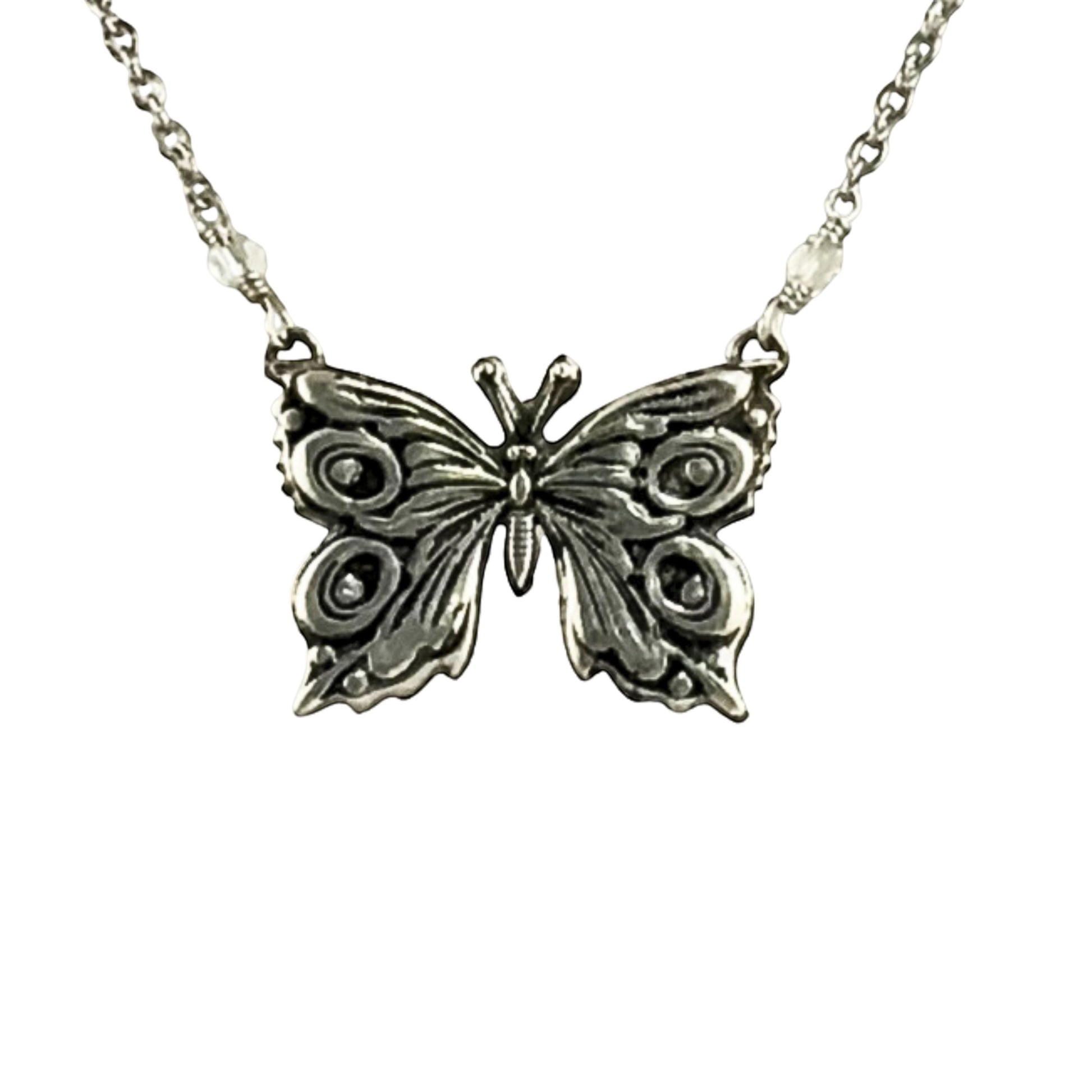 Beautiful Fine Silver Butterfly Pendant Necklace, Nature-Inspired Jewelry