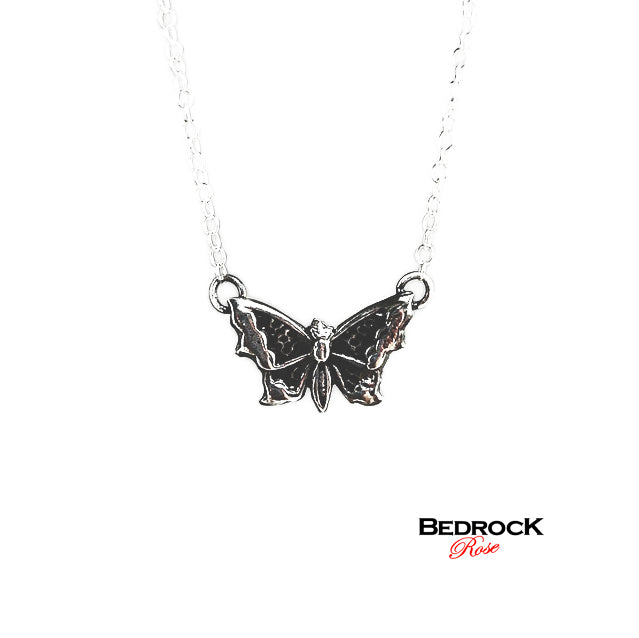Silver Butterfly Necklace, Dainty Silver Necklace, Butterfly Pendant, Gift for Her