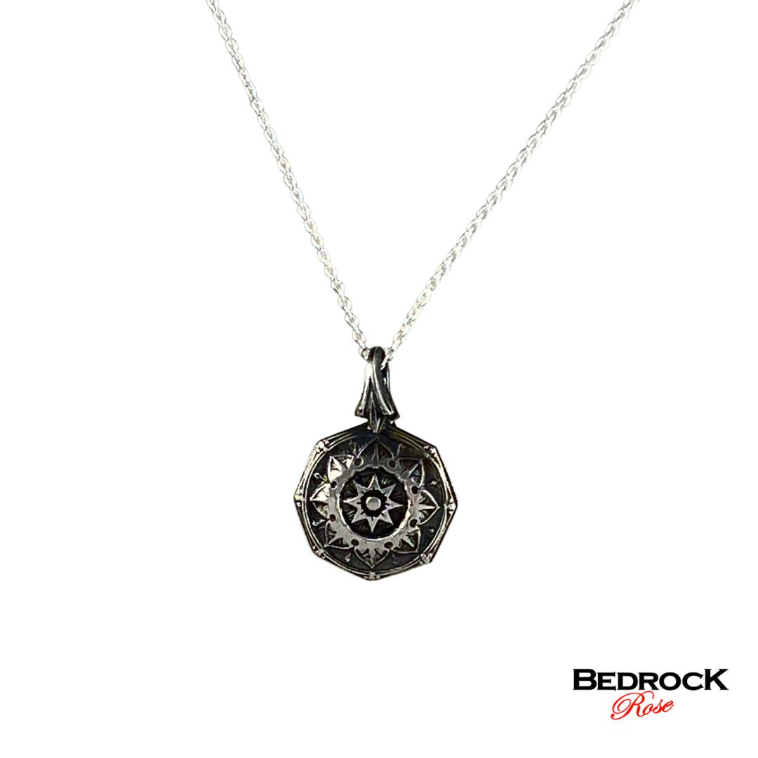 Mandala pendant, symbolic jewelry, handcrafted necklace, delicate pendant, spiritual jewelry, meaningful gift