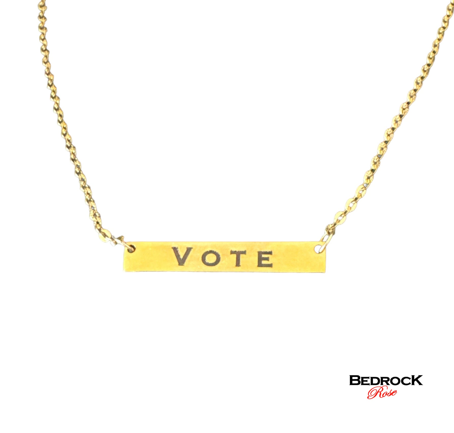 Gold Vote Necklace, Kamala Harris for President, Answer the Call, Democracy jewelry, coconut tree story, Gift for Patriotic women, Vote