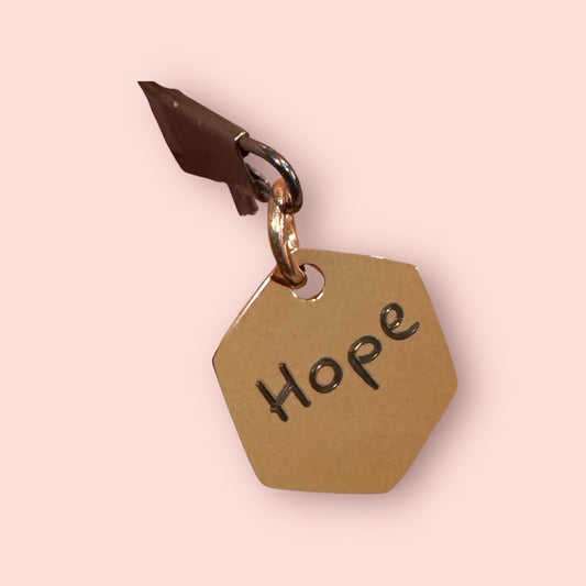 Personalized Engravable Mini Rose Gold Hexagon Pendant