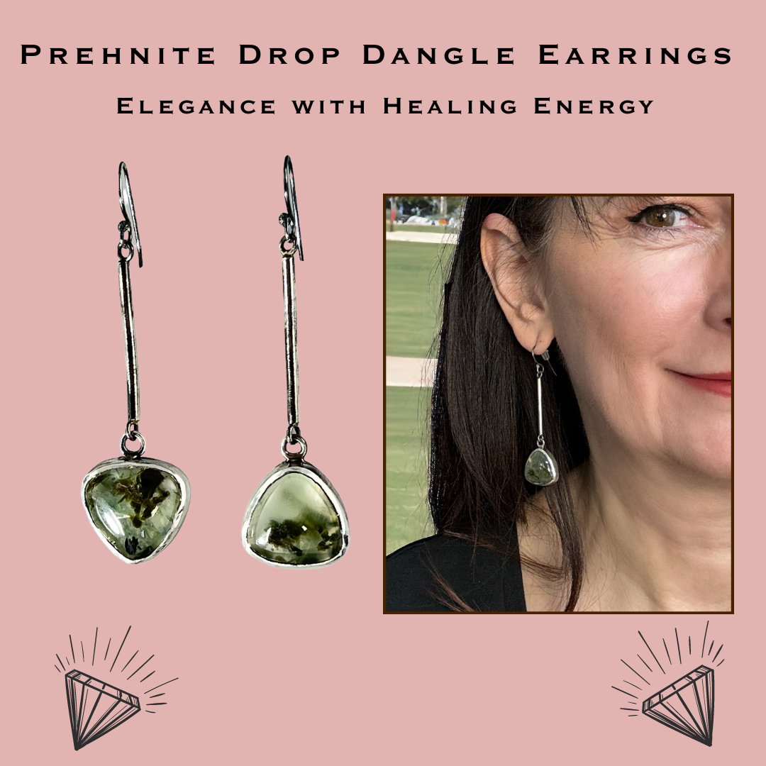 Drop-Dangle Prehnite Earrings