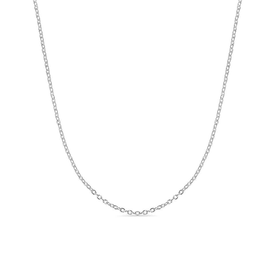 Silver crimped chain