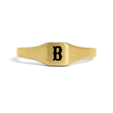 Personalized Gold Square Signet Ring