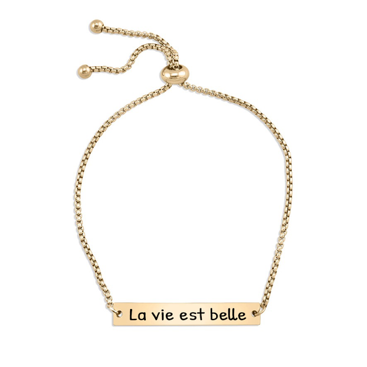 Personalized Adjustable Bar Bracelet
