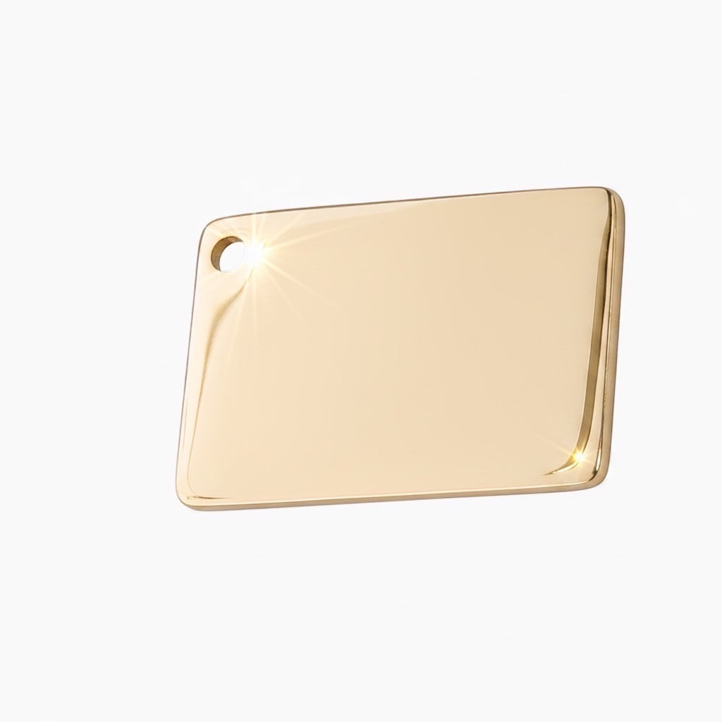 Bedrock Rose gold stainless steel rectangular pendant for personalized hidden message envelope necklace