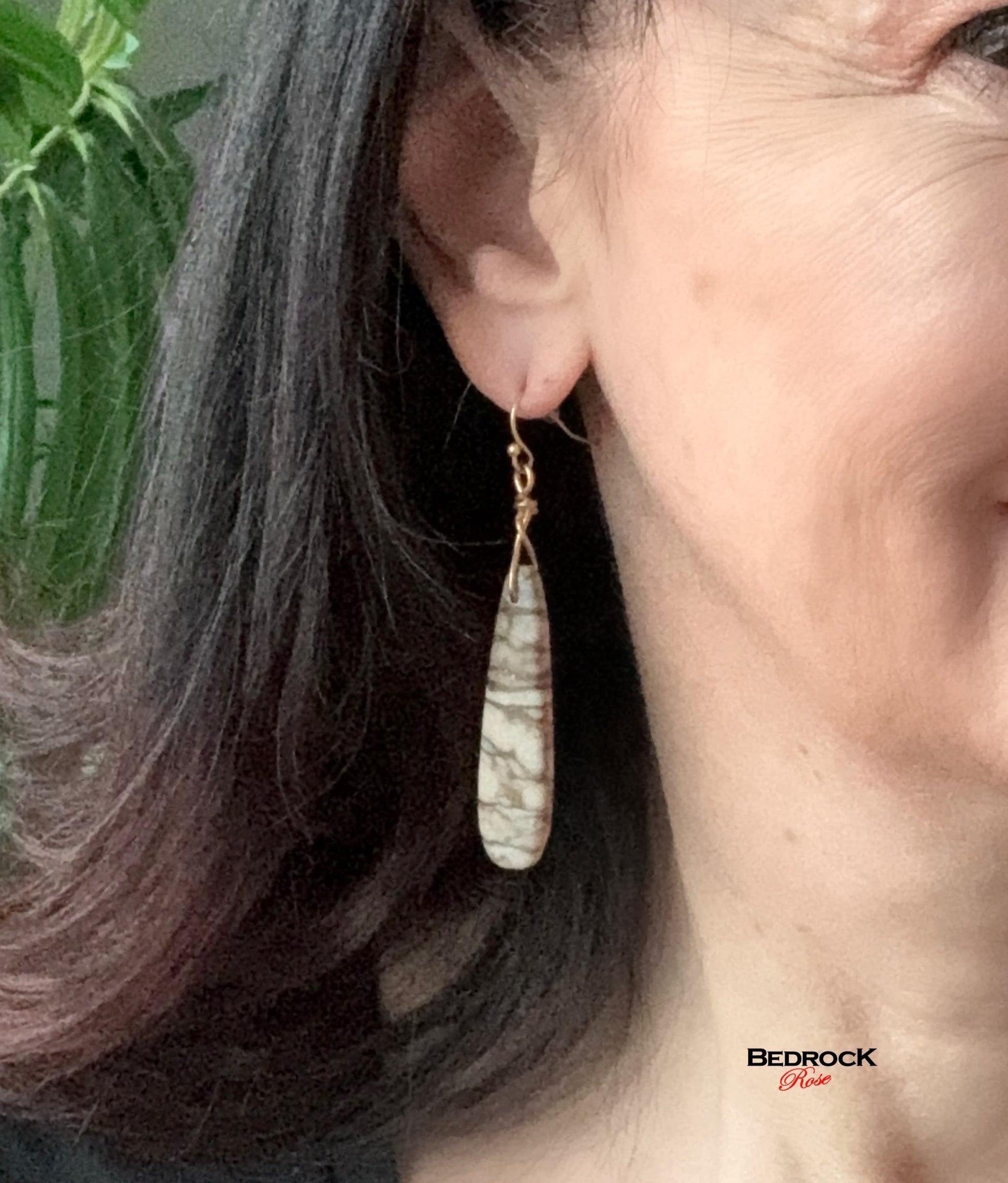 Picasso Jasper Gemstone Dangling Earrings, Picasso Stone Jewelry, Gift for Her