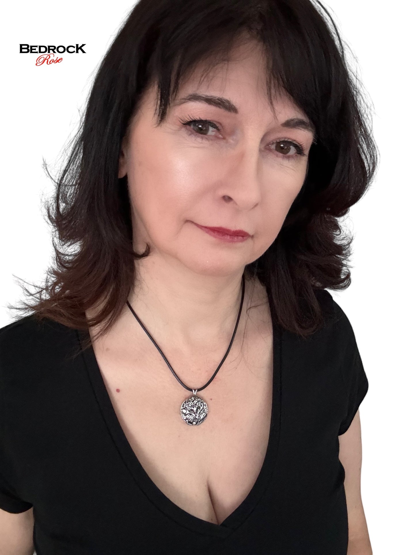 Silver Floral Medallion Pendant - Close up of Intricate Floral Design, Handmade Jewelry, Flower Necklace, Heirloom quality pendant, gift for her