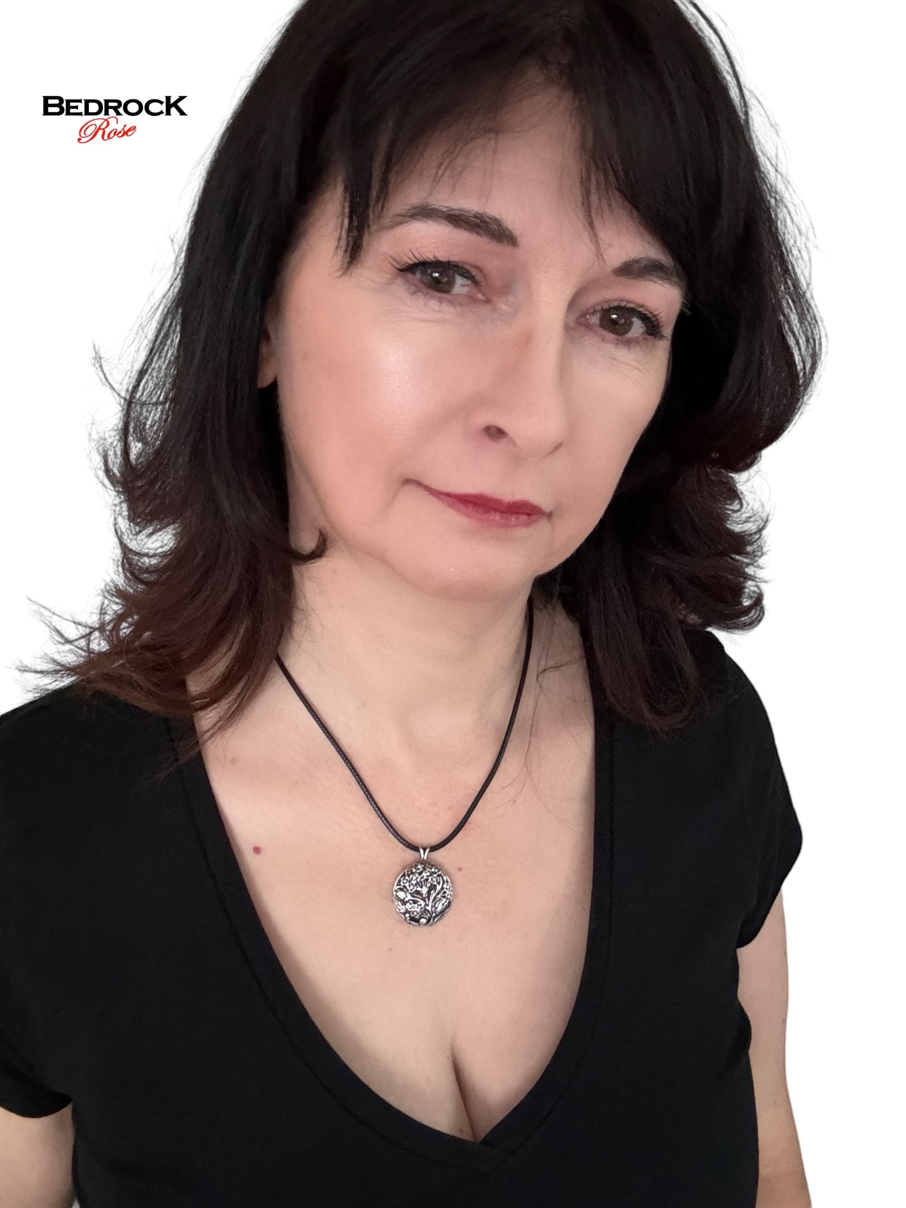 Silver Floral Medallion Pendant - Close up of Intricate Floral Design, Handmade Jewelry, Flower Necklace, Heirloom quality pendant, gift for her