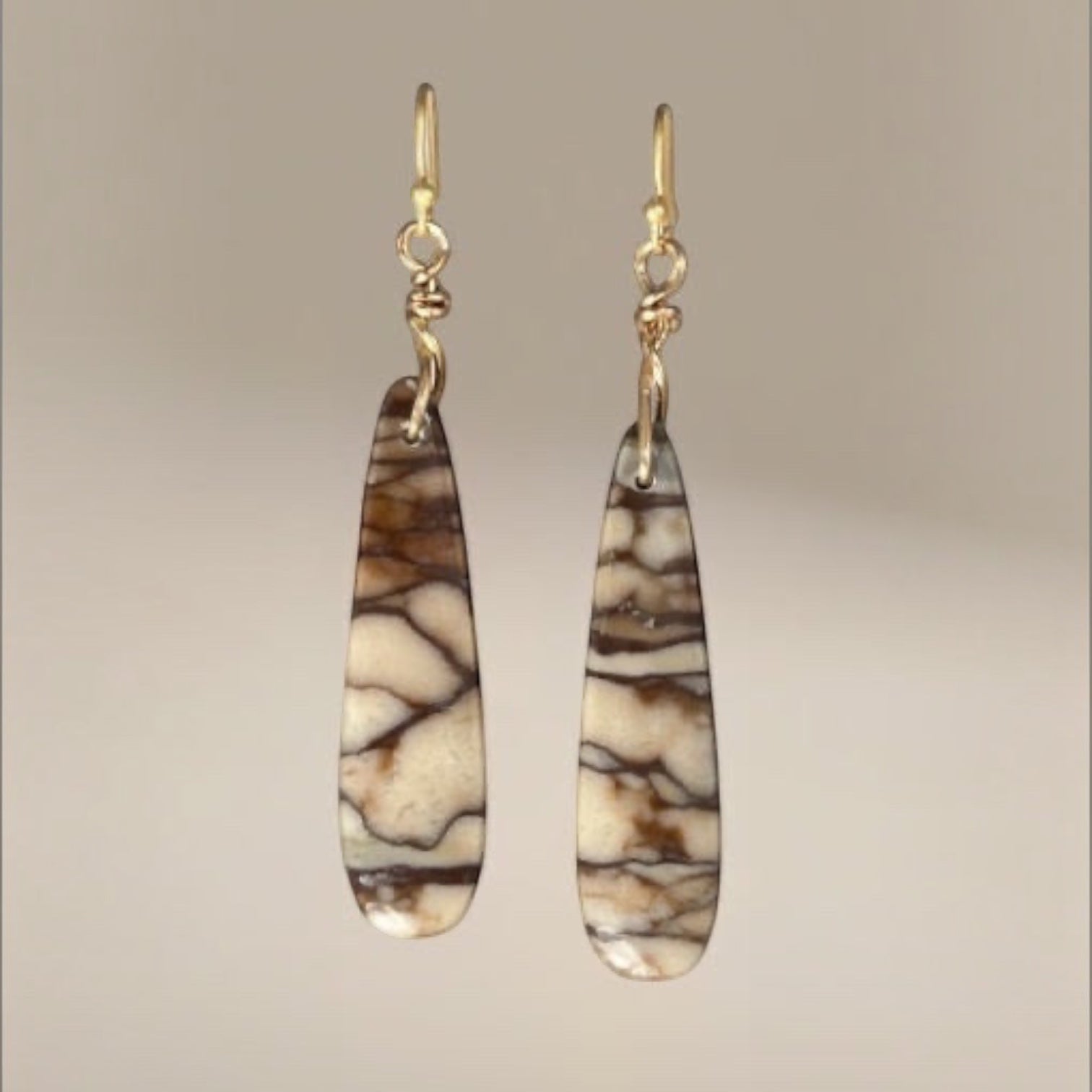 Picasso Jasper Earrings, Picasso Jasper Teardrop Earrings, Gift for Her