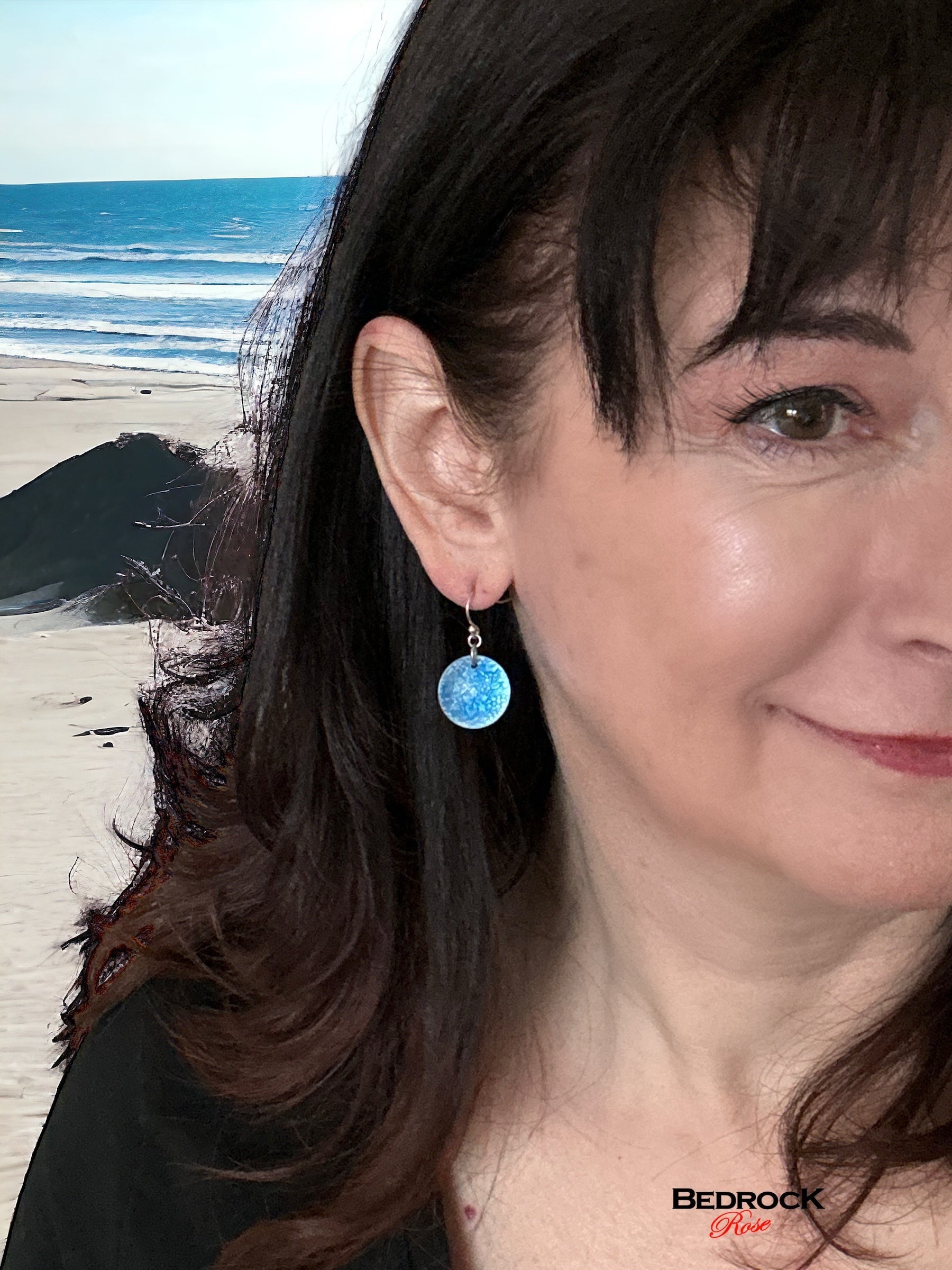 Nature-inspired accessories, whimsical fashion earrings, delicate grape design, sky blue earrings, playful grape motifs, eye-catching patterns, statement earrings, handmade jewelry