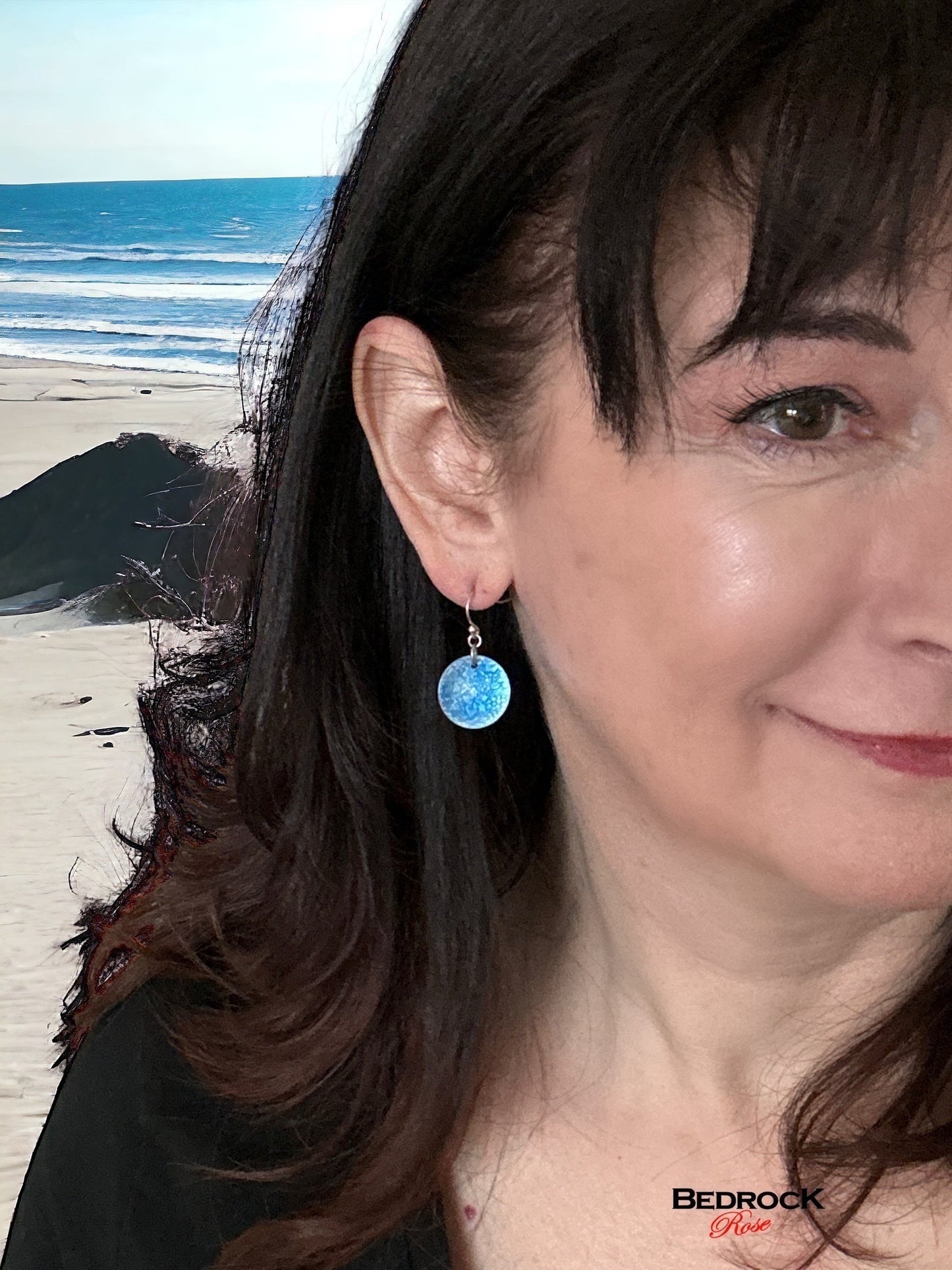 Nature-inspired accessories, whimsical fashion earrings, delicate grape design, sky blue earrings, playful grape motifs, eye-catching patterns, statement earrings, handmade jewelry