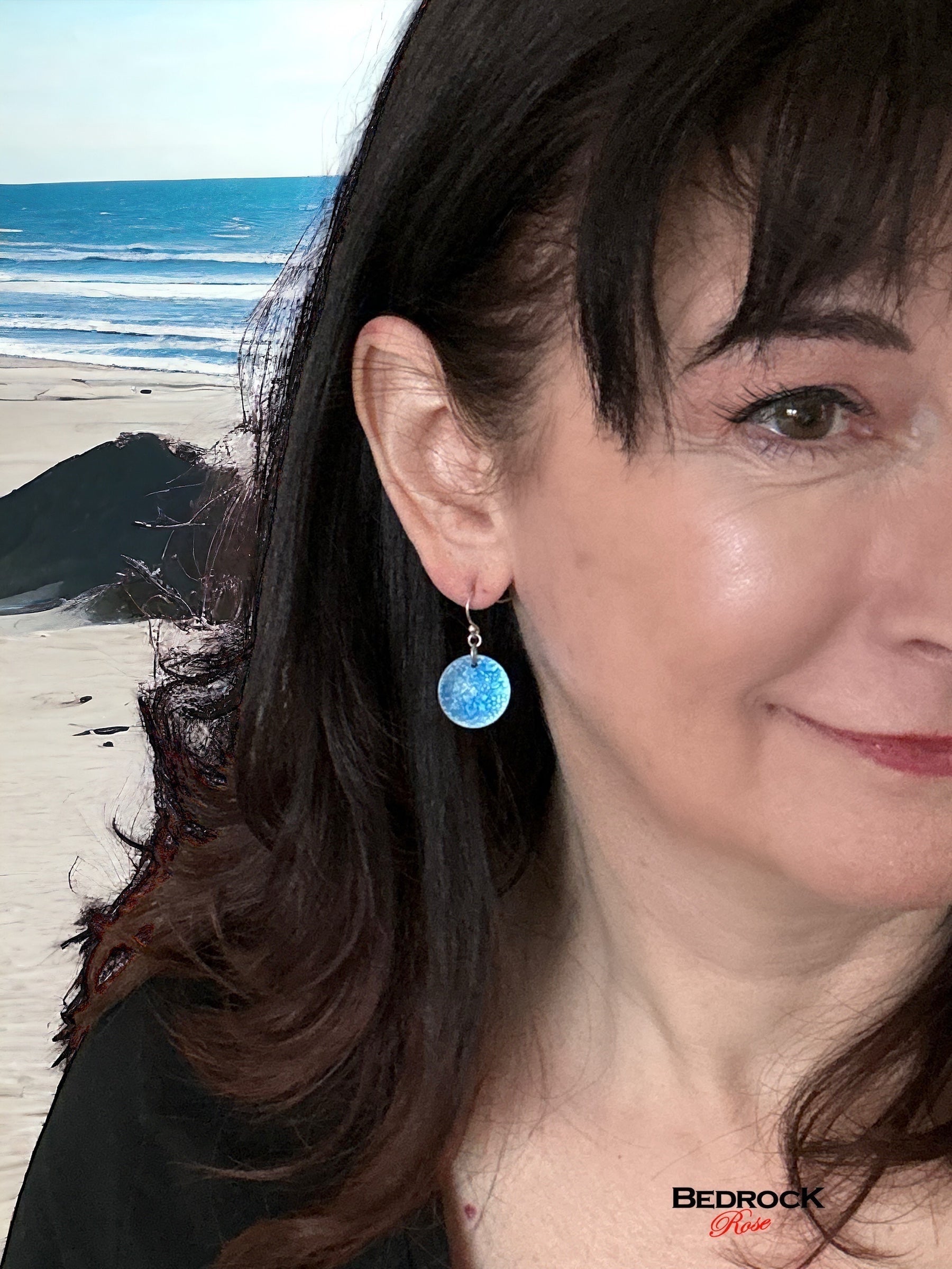 Nature-inspired accessories, whimsical fashion earrings, delicate grape design, sky blue earrings, playful grape motifs, eye-catching patterns, statement earrings, handmade jewelry