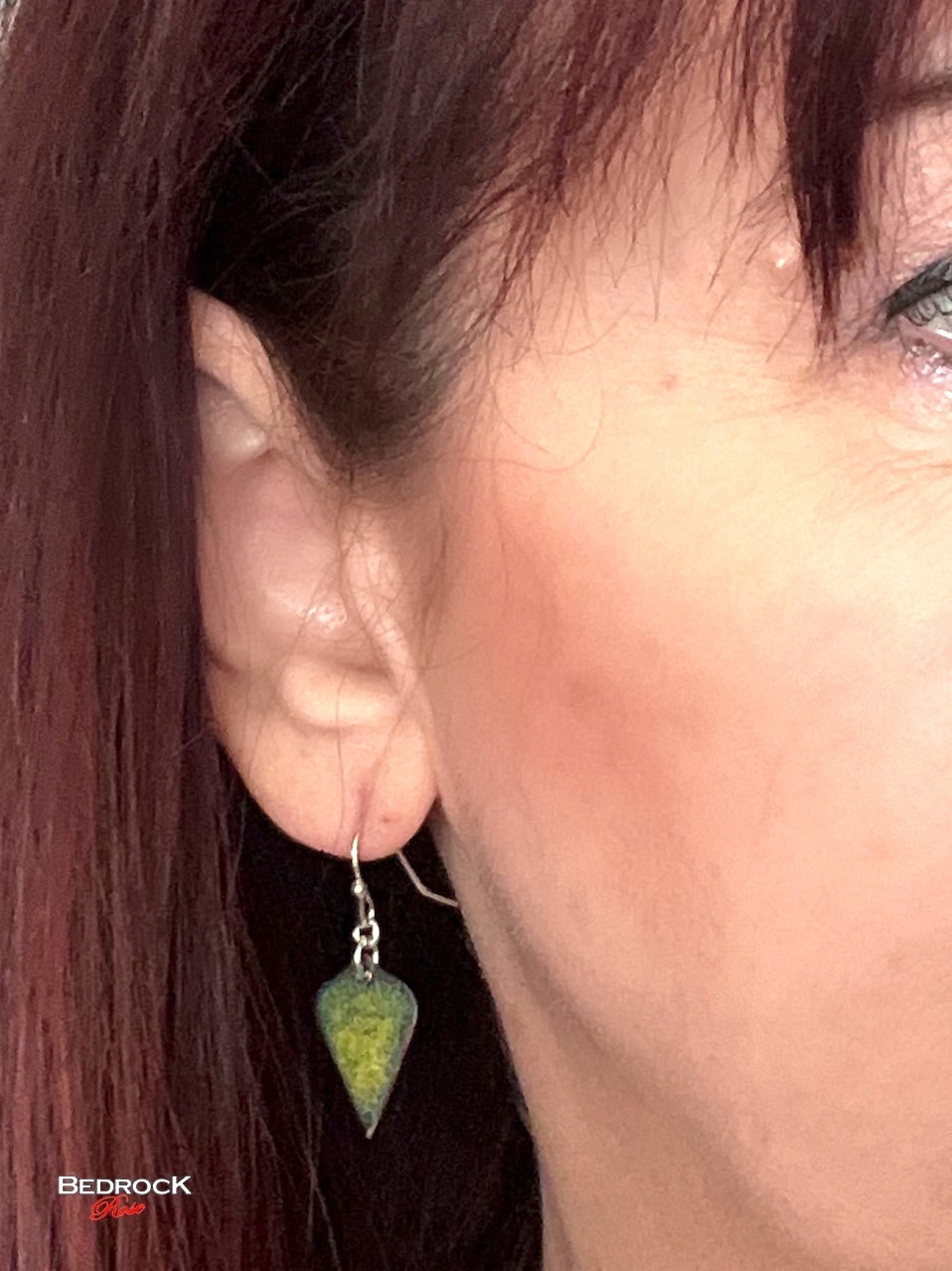 Yellow and Blue Arabesque Dangling Earrings, Handcrafted Jewelry, Gift For Her