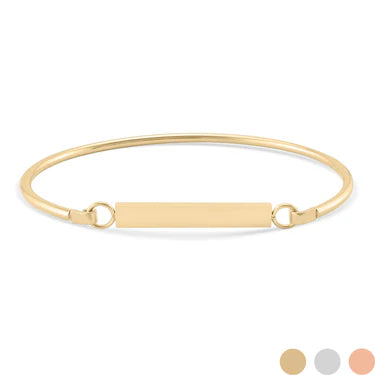 Personalizable Flat Bar Bracelet