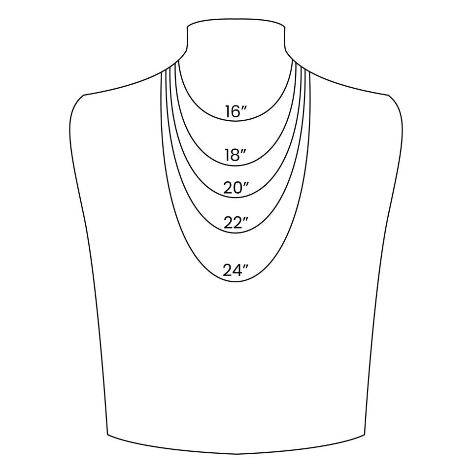 necklace size illustration