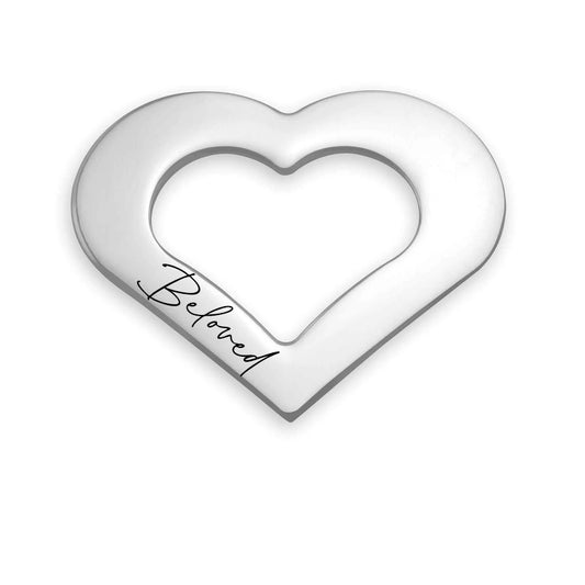 Personalizable Open Heart Pendant