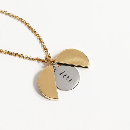Personalized Hidden Message Medallion Necklace