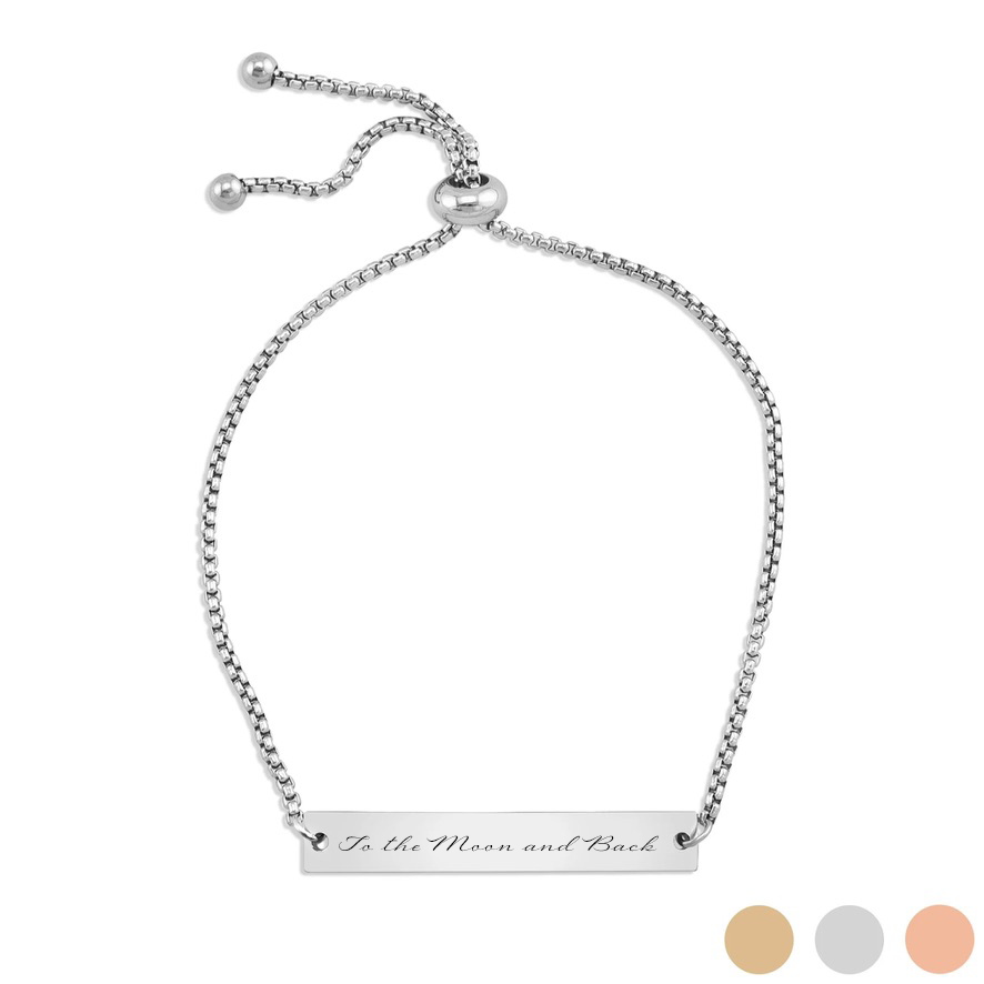 Personalized Adjustable Bar Bracelet