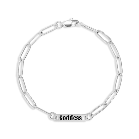 Personalized Paperclip Bar Bracelet