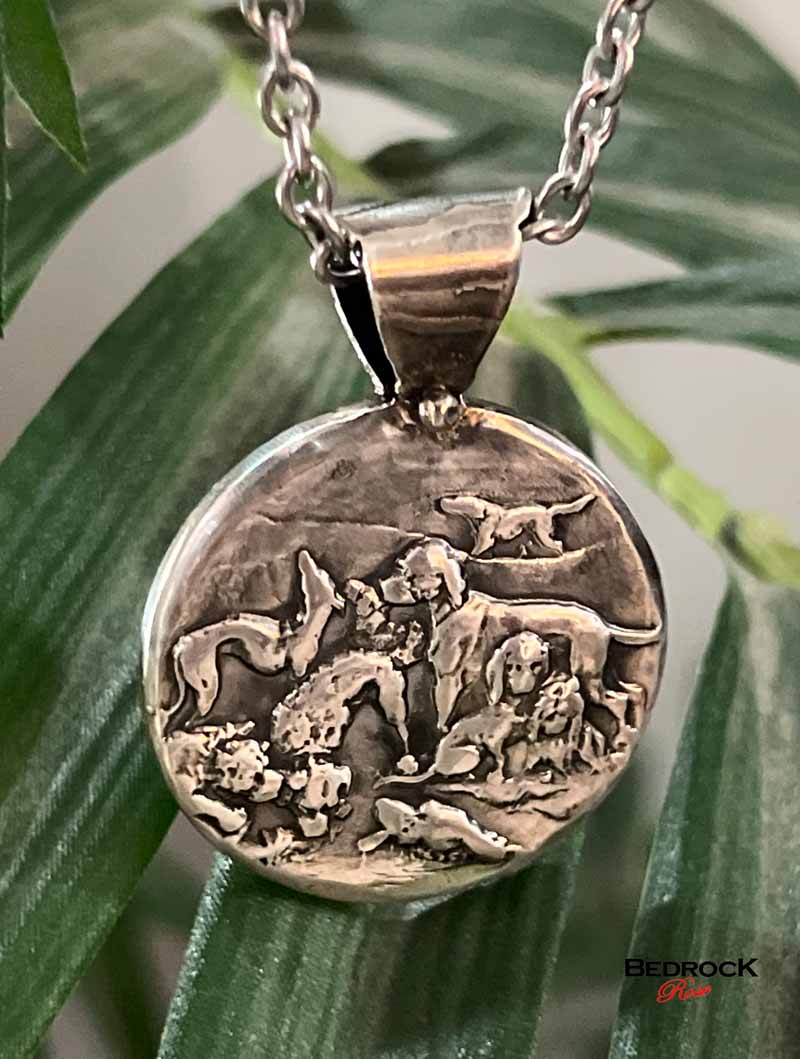 All Dogs Go To Heaven Silver Pendant Bedrock Rose