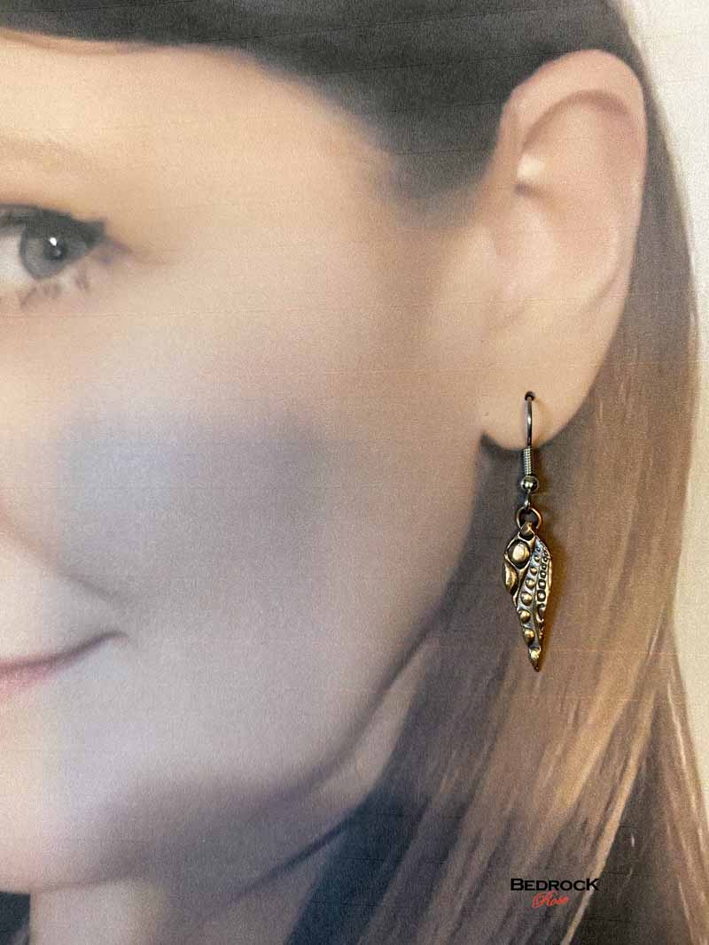 Stylish Bubbles Arabesque Dangling Earrings Bedrock Rose
