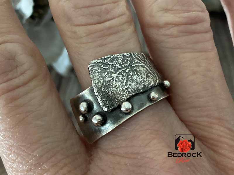 Sensational Fused Sterling Ring Bedrock Rose