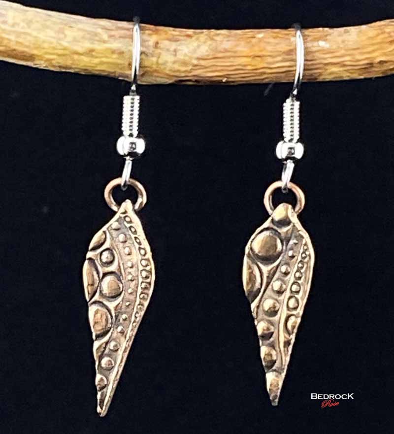 Stylish Bubbles Arabesque Dangling Earrings Bedrock Rose